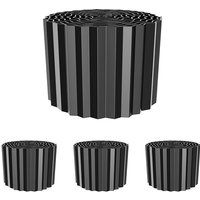 4-Pack Corrugated Metal Garden Edging Border, 8" x 20' Heavy-Duty Galvanized Steel Landscape Edging for Lawn, Flower Beds, Trees & Raised Beds, Modern