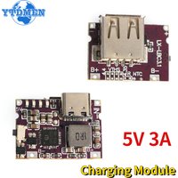1PCS Type-C USB 5V 3A Boost Converter Step-Up Power Module Mobile Power Bank Accessories with Switch LED Indicator