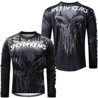 Dark Skeleton Off Road Cycling Suit Men's Speed Dry Breathable Mountain Bike Long Sleeve T-shirt Motorcycle Sports Top