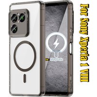 New Clear for Magsafe Magnetic Anti-drop Case for Sony Xperia 1 VIII 10 VII Translucent Acrylic Back Shockproof Protective Cover