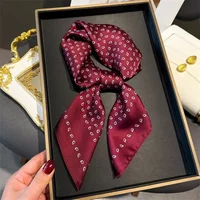 70*70cm Silk Square Head Scarfs Women Retro Paisley Cashew Print Neckerchief Soft Satin Foulard Female Headband Hijab Hairband