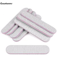 100Pcs Grey Mini Nail Art Files Gel Nail Polisher Files double Sided Sandpaper 9*2cm Straight Nail Art Tools Supply