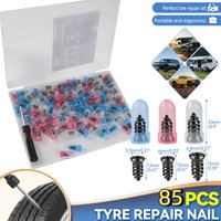 84/10pcs Tire Repair Screws Puncture Set for Car & Motorcycle, Vacuum Tubeless Tyre Rubber Nail Repair Tools Kit for Truck