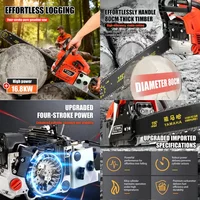 4 Stroke Petrol Chainsaw High Power 16800W Chain Saw 18000RPM Powered Wood Cutting Powerful Felling Tree