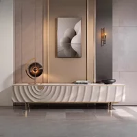 Luxury Modern TV Stand for Living Room Comfortable Television Table Farmhouse TV Cabinet Floor Interior Storage Home Furniture