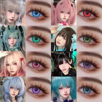 AMARA 1pair/2pcs Colored Contact Lenses for Eyes Pink Contacts Purple Lenses Cosplay Contact Lenses Yearly Fashion Eye Lenses