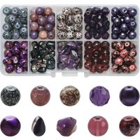 Perles d'espacement rondes en verre de cristal de 8mm, 200 pièces/boîte, puce de gravier pour la fabrication de bijoux, Bracelet fait à la main, collier, boucle d'oreille, Kit artisanal