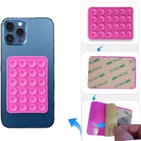 Multifunctional Mobile Phone Silicone Suction Cup 24 Square Mobile Phone Single-Sided Case Anti-Slip Holder Mount Suction