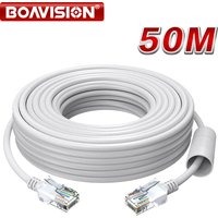 Cat5e Ethernet Cable 20m 30m 50m White High Speed Network RJ45 Wire Cord for POE Security Cameras System, PoE Switch etc.