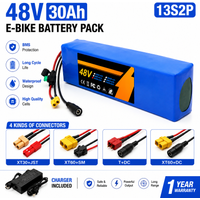 Langstrecken-Elektrofahrrad-Akku 13S2P 48V 30Ah Wiederaufladbare Lithium-Batterie mit BMS-Schutz für E-Bike-Scooter Outdoor-Fahrten