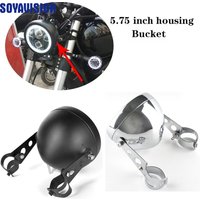 5.75 Inch LED Headlight Bucket For Harley Dyna FXD Sportster XL1200 XL833 Motorcycle 5-3/4" Headlamp Mounting Housing Bracket