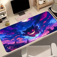 Large Gaming Anime P-Pokemon Gengar Mouse Pad Large Size Keyboard Desk Mat Waterproof Anti-Slip Game Mousepad for Home Office