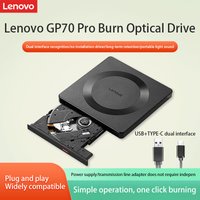 External Cd Lenovo Gp70 Pro Mobile Optical Drive External Cd Dvd Drive USB 2.0 Ultra-Thin External Cd Drive Dvd-Rom Burner Drive for Desktop Computers Usb+Type-C Dual Interface