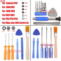 For Xbox One 360 Series PS3 PS4 PS5 Screwdriver Set Opening Tool Kit Repair Parts For Switch GBA SP New 3DS XL PSP NGC N64 NES