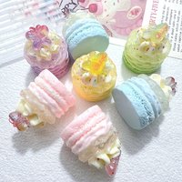 5PCS Butterfly Cake Series Miniature Flat Back Resin Cabochons For Hairpin Scrapbooking DIY Home Decor Craft Accessories