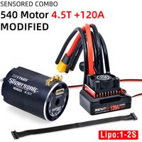 RC Moto Rocket-RC Supersonic Sensored Brushless 540 Motor and 120A ESC Combo for 1/10 RC Off-road Truggy Buggy Racing Car