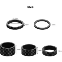 Bicycle Headset Spacer 28.6MM 1-1/8" MTB Bike Front Fork Stem Carbon Fiber Washer Ultra Light Adjustment Accessories