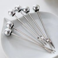 6Pcs Cute Bear Stainless Steel Dessert Forks with Storage Jar for Party Fruit Salad Pickle Tasting