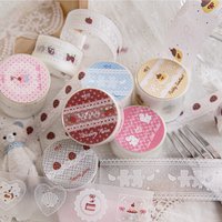 2m/roll Handmade Lace Series Kawaii Ins Aesthetic Masking Tape DIY Handmade Scrapbook Materials Decor Journal Supplies