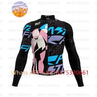 AliExpress SLP 2024 Winter Thermal Fleece Cycling Jersey Top MTB Bike Outdoor slopline Men's Bicycle Clothing Long Sleeve Shirt Uniform new
