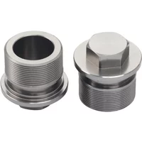 2Pcs(1 Pair) Motorcycle CNC Aluminum Front Shock Absorber Fork Screws Cap Cover Fit for Honda CBR 150/CBF 125,Gray/Orange Color