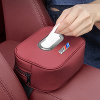 Metal Logo Car Tissue Box Auto Seat Back Hanging Tissue Box For BMW M Emblem E46 E36 E34 F10 E90 F30 E60 F30 E53 E30 E92 E87