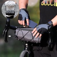 Multi-functional Bike Handlebar Bag 2.5L Nylon Bicycle Front Bag Waterproof Cycling Bag Portable Shoulder for Road Mountain Bike