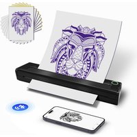Portable A4 Thermal Printer Photo PDF Word Tattoo Print Document Memo Note Inkless Bluetooth Wireless Tattoo Stencil Printer