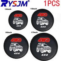 For 4WD Spare Tire for 4x4 Off-Road Vehicles 14" 15" 16" 17" Inch Overland Vehicle Spare Tire Cover Case Bag PVC Dust Cover