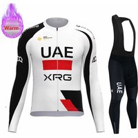 2026 Uae Team Winter Fleece Long Sleeve Cycling Jersey Set Mountian Bicycle Clothes Wear Ropa Ciclismo Racing Bike Jersey Suit