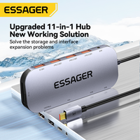 Essager 11 in 1 USB C HUB 4K 30HZ Typ C Docking Station Für Macbook Air Pro Adapter splitter Für Laptops HDMI-Kompatibel RJ45