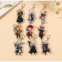 Anime Game Final Fantasy XIV Acrylic Keychain Y'shtola G'raha Tia Estinien Thancred Urianger D Ring Hook Bag Charm Fans Gift
