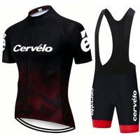 AliExpress CERVELO 2026 Cervélo Men Short Sleeve Cycling Jersey And Bib Shorts Set Road Bicycle Suit Summer Sports Clothing Breathable Racing Wear