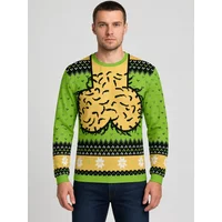 Men's and Women's Long-Sleeved Feather T-Shirt 2026 New Style Ugly Christmas Style Round-neck Sporty Casual Hoodie Mens T Shirts
