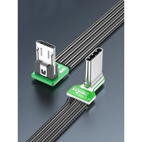 Type C To Micro USB Adapter Data Cable Double Angled Ends 2.0 Transfer Dashcam Android Charger for Tablet Phone Computer Car