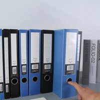 Black Blue A4 File Folder Multifunctional PP Plastic Thickened Document Case Dustproof Paper Storage Box Contract