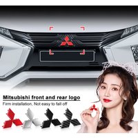 Car Logo Front Bonnet Hood Rear Tail Trunk Emblem Auto Accessories For Mitsubishi ralliart Lancer 9 10 ASX Outlander Pajero L200
