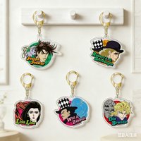 HOT Anime JOJO Acrylic Keychain Pendant Bag Car Keychain Accessories Joseph Robert Lisa Will Cosplay Toy For Firend Gift Jewelry