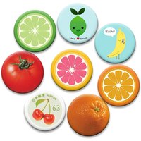 Funny Cute Creative Fruit Pins Lemon,Tomato,Orange,Kiwi,Watermelon,Strawberry,Apple Badge Round Brooches Bag Accessories Gifts