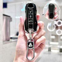 For Porsche Cayenne Macan Panamera 971 - Fits 4 GTS Turbo 4S TPU Car Key Fob Case Keyless Protective Shell Keychain Accessories
