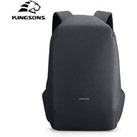 Kingsons Anti-Diebstahl-Rucksack für Herren, 15,6 Zoll Laptop, 180 Grad offen, W, USB-Aufladung, wasserdichte Schultasche für Studenten, Jungen