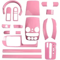 Accessories For Volkswagen Beetle 2003-2011 Pink Color Center Control Panel Cover Trim Steering Wheel Button Door Handle Panel