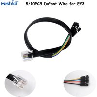 5/10PCS 25CM MOC Extension Wire Female 6P Connector to Building Blocks Crystal Head for Micro:bit Robot:Bit legoeds EV3 Bricks