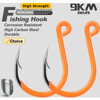 9KM Fishing Single Hooks for Lures 25~100Pcs for Replacement Treble Hooks