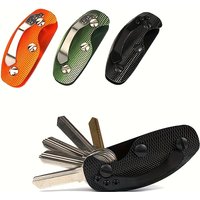 Men's EDC Key Organizer Wallet, Portable Smart Key Pouch Bag with Chain, Multifunctional Car & Housekeeper Key Holder Case