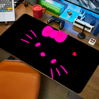 cute SRO kawaii hello k-kitty black Mouse Pad Non-slip Lockedge Thickened Desktop MousePad Large Comfort Gaming Office Student