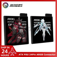ATX PSU 24Pin Transfer Connector RGB Steering Wiring Adapter Belief Pattern 5V ARGB Logo Optional DIY Mounting MOD Parts