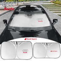 Car Logo Windshield Sunshade UV Protection Sun Shade Auto Interior Accessories For AUDI Sline TT RS S A3 A4 A5 A6 S3 S4 S5 S6