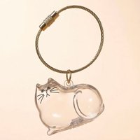 1Pc Hanging Cat Keychain Pendant Cat Xyun Storage Keychain Box Backpack Cat Bag Pet Cat Hair Keychain Cute Key Ring Pet Souvenir