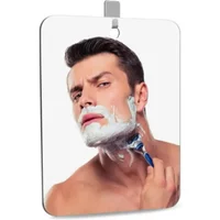 New 1pcs Acrylic Mirror With Wall Suction Shower Mirror For Man Shaving Women Makeup Portable Travel Bathroom Accessories